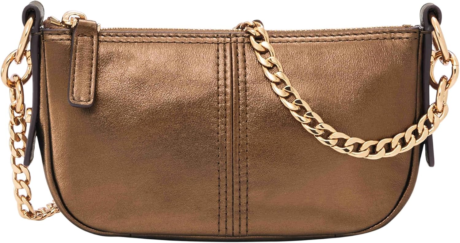 Fossil Women’s Jolie Leather Mini Shoulder Bag Purse Handbag for Women