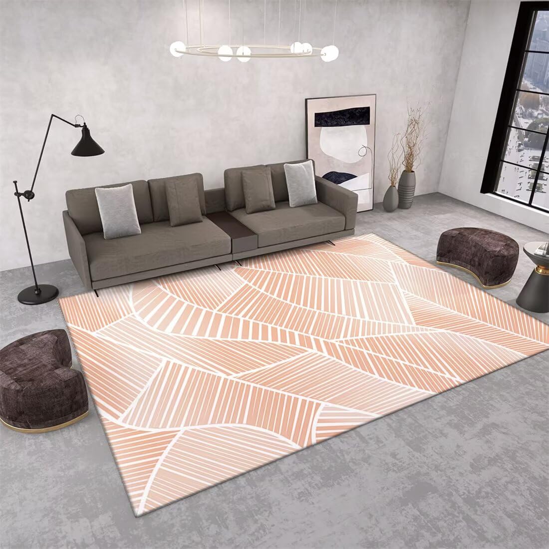 Tapis d'extérieur et intérieur rose pour créer un coin jeu bébé cosy