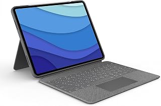 Logitech Combo Touch iPad Pro 12.9-inch(5th, 6th gen - 2021, 2022)Keyboard Case -Detachable Backlit Keyboard with Kickstand, Click-Anywhere Trackpad, Smart Connector - Oxford Gray (Renewed)