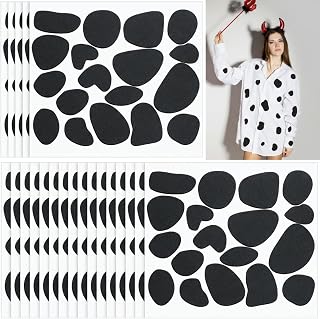 Kingdder Adhesive Felt Circles Black Self Adhesive Pads Felt Stickers Small Dalmation Dots for Halloween Adult DIY Costume Party Decorations Supplies(360 Pcs)