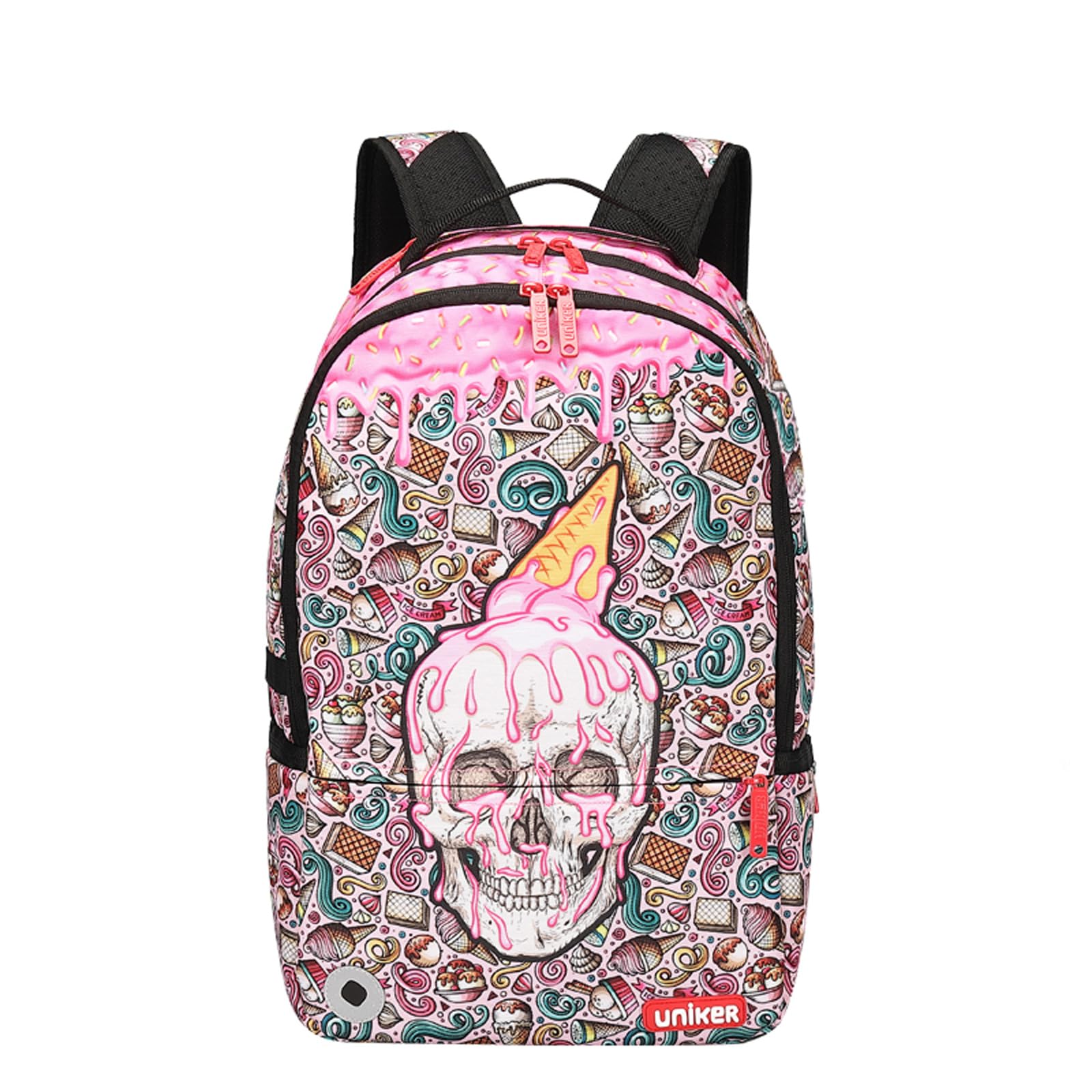 UNIKERGraffiti Backpack for School, 20L Casual Daypack, Designer Laptop Backpack for 15.6 Inch Laptop