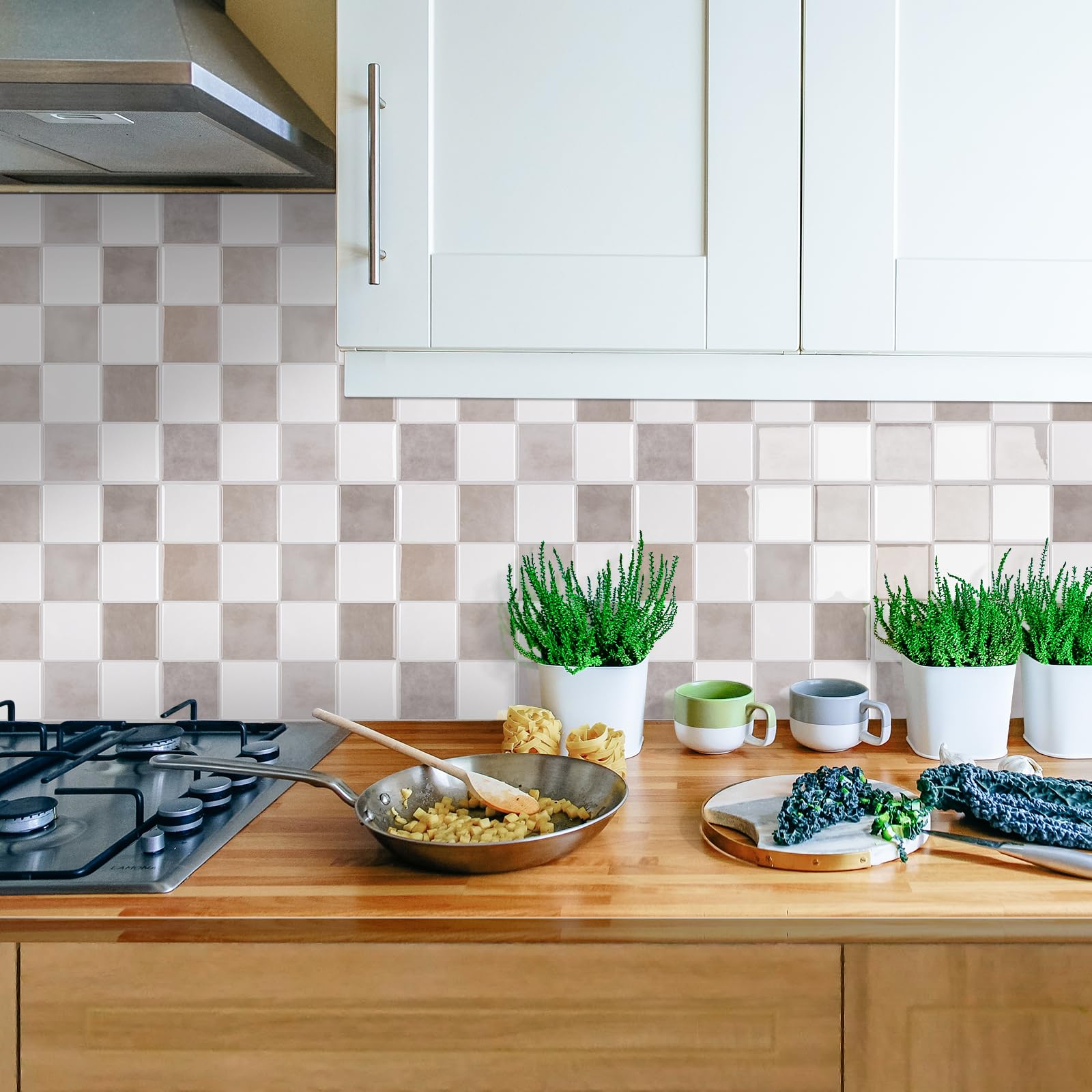 Vierkante plaktegels voor keuken en badkamer
