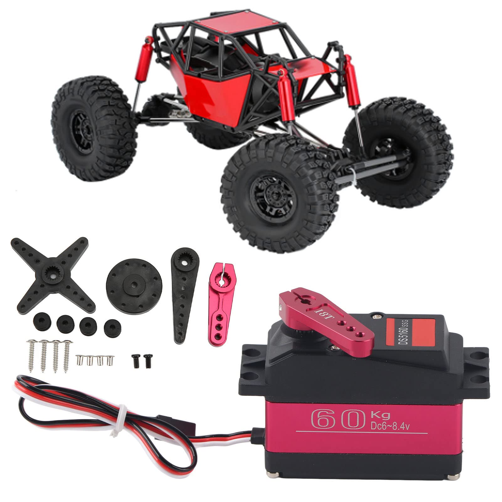 Serwo cyfrowy RC DS5160 ze stopu aluminium i tworzywa sztucznego ze stali nierdzewnej silne skręcanie światło wodoodporny cyfrowy serwo do samochodu RC