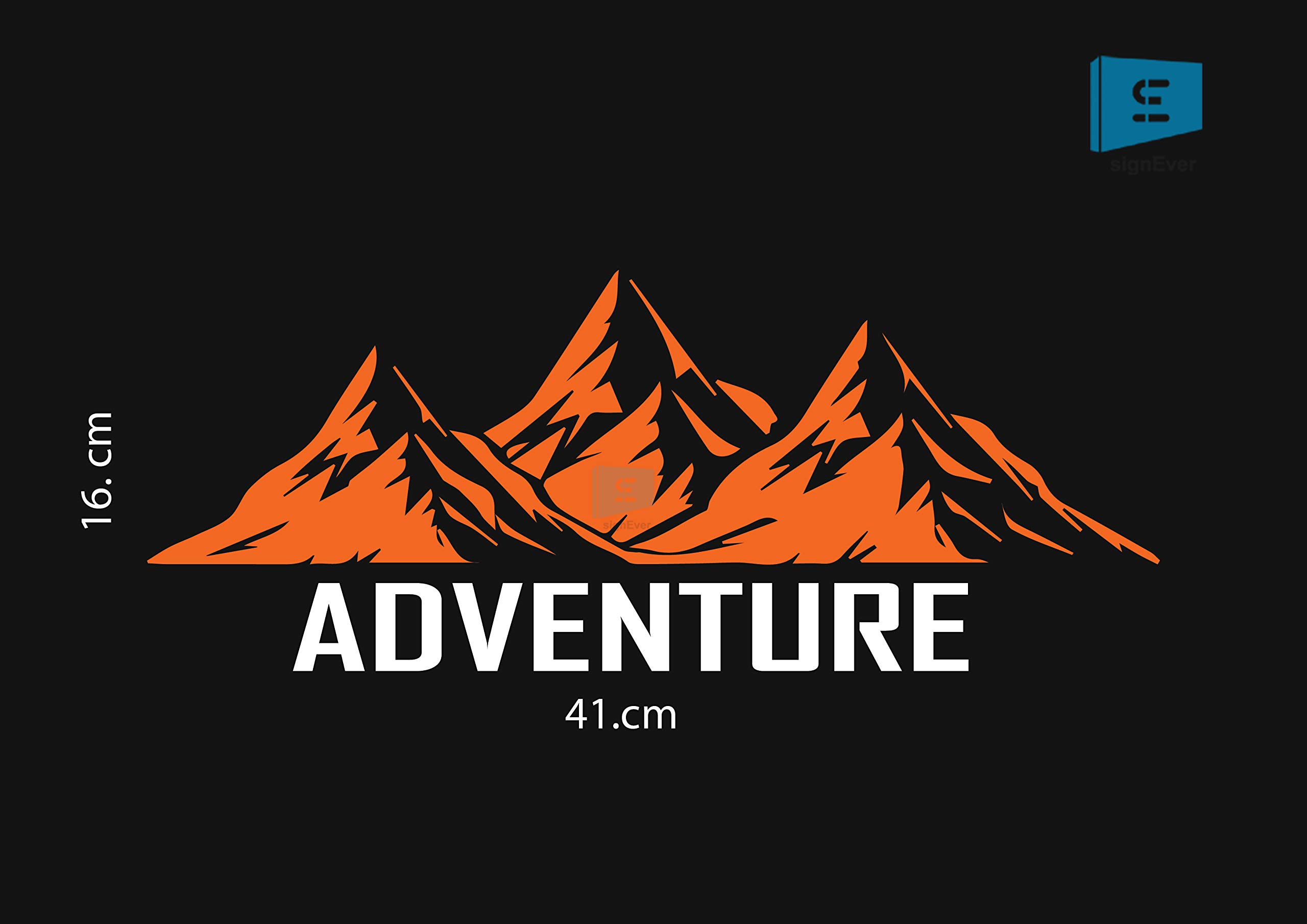 SIGN EVER Adventure Stickers Car Door Side Bonnet Bumper Hood Vinyl Decals L x H 41.00 cm x 16.00 cm