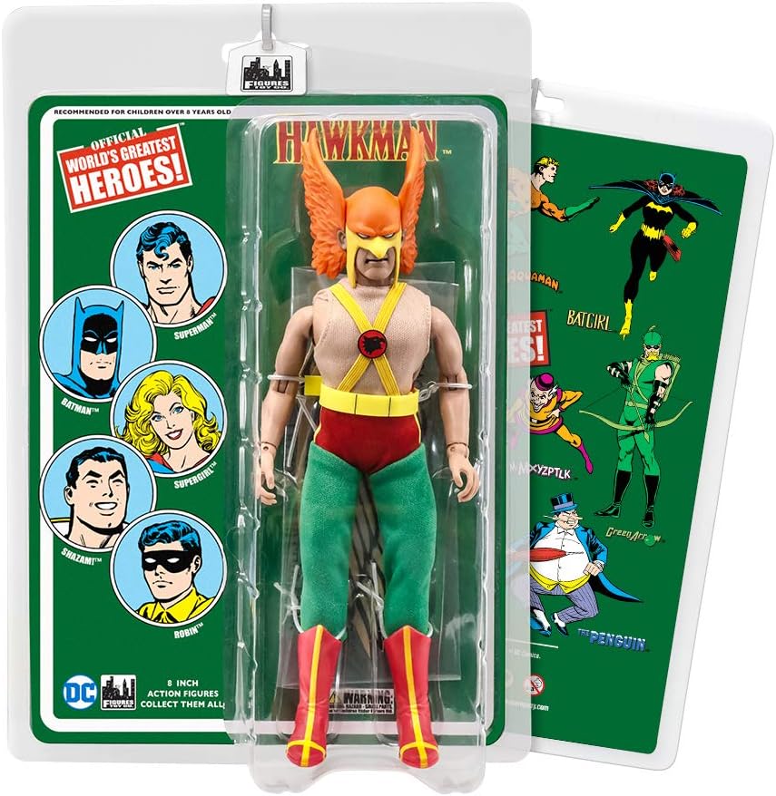 DC Comics 8 Inch Action Figures with Retro Cards: Hawkman