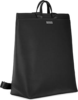 Mochila Mujer Antirrobo con Luz Interior LED BOOGIE, Impermeable y Semirrígida - Talla L, Color Delta-Black, Hecha en España, Babau BCN