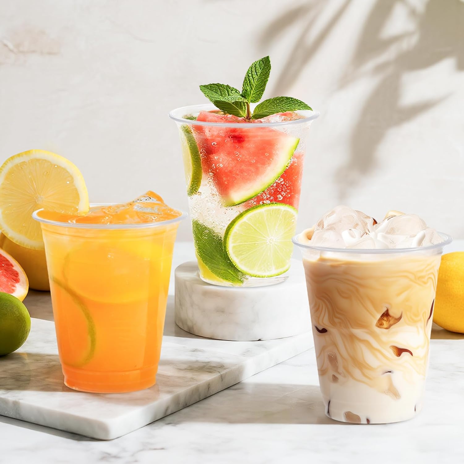 12 oz Clear Plastic Cups - 300 Count Disposable Wine Cup for Party, 12 Ounce Drinking Cups Bulk, PET Cocktail Glasses for Smoothie, Fruit, and Cold Beverage - Image 7