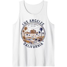Los Angeles California Cityscape Urban Illustration Artwork Tank Top