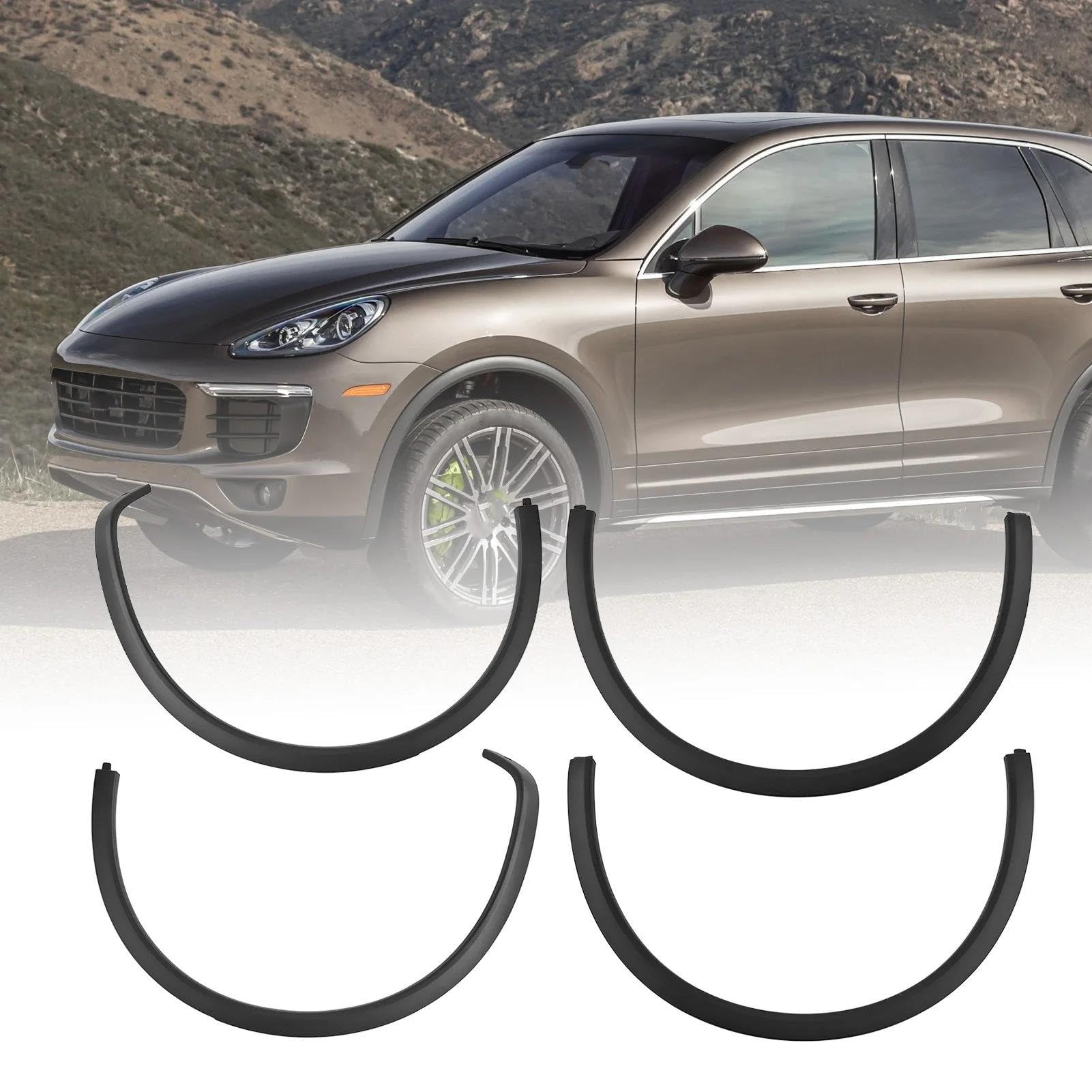 Car Styling Car Wheel Sopracciglio Protettivo Arco Trim Labbro Per P&orsche Per Cayenne 92A 2011 2012 2013 2014-2018 Passaruota Trim (Color : Front Left)