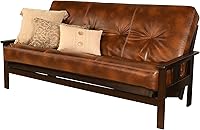 Vista 87 de MFD Futón Montana, Verde, Tela Madera, Colchón de ante de turba