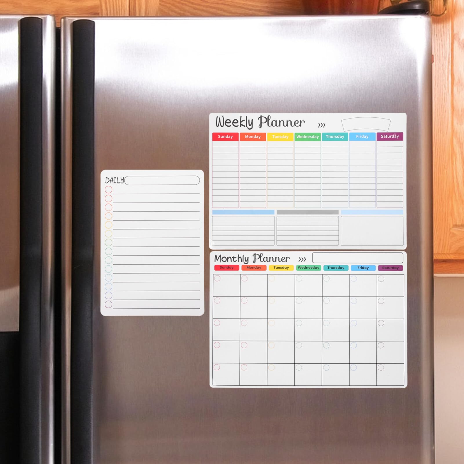 VILLCASE Wochenplaner mit Magnet für Kühlschrank Whiteboard-planer Magnetische Tagesplaner-tafel aus Robustem Kunststoffmaterial für Effiziente Terminkalender-organisation Abwischbare Notiz