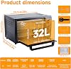 34QT Convection Toaster Oven, 32L Countertop Oven 1500W, Multi Functional Electric Oven, Rotisserie Dehydrate Bake Toast Oven, Stainless Steel Home Cooking Appliance (Black)