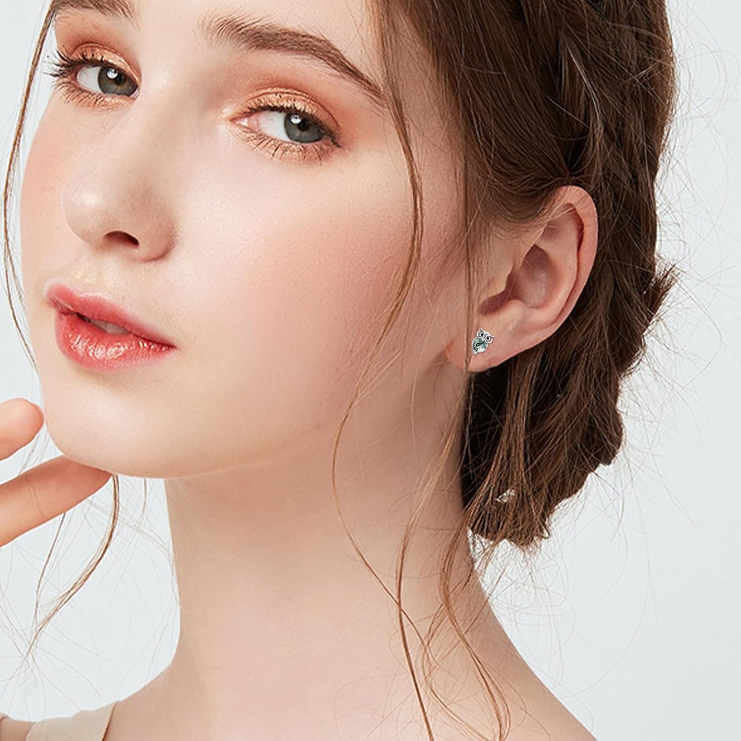 Cuoka 925 Sterling Silver Hypoallergenic Celestial Cute Animal Opal Stud Earrings for Women with Gifts Box