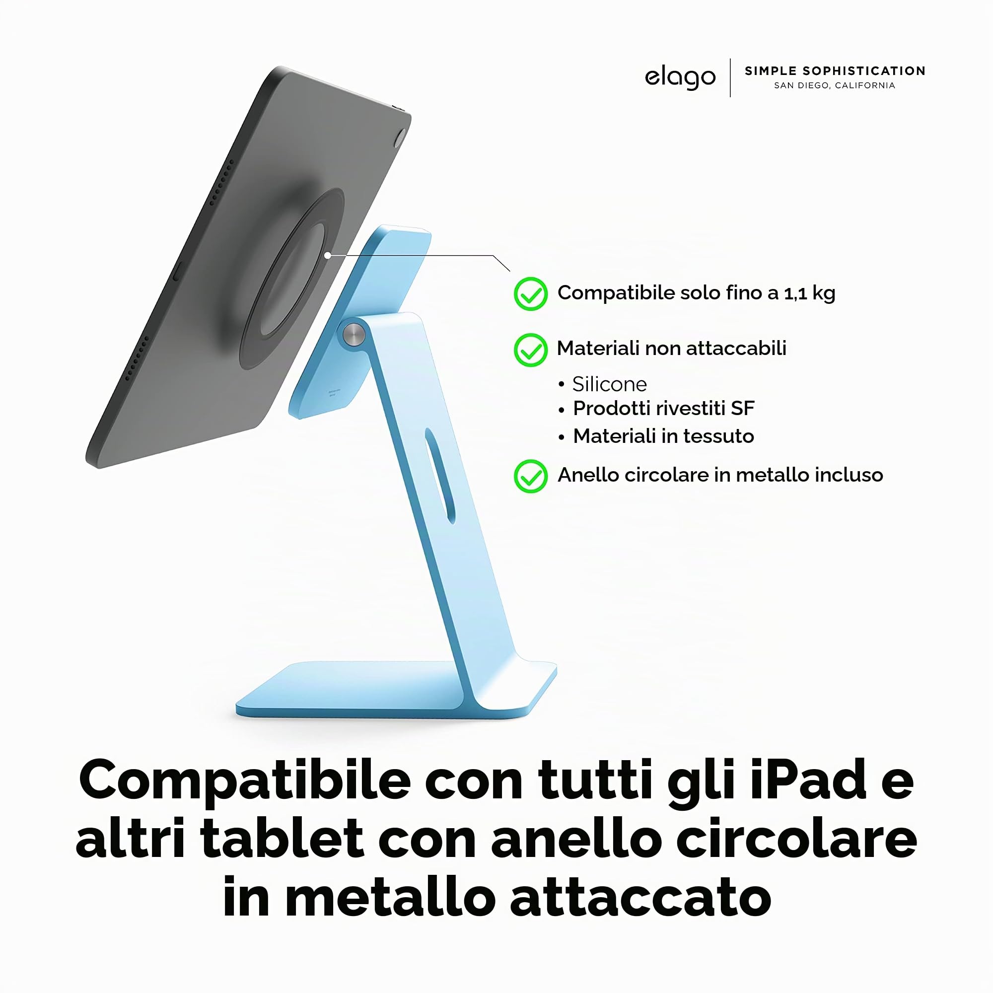 elago Supporto Magnetico Premium per iPad e Nintendo Switch 2