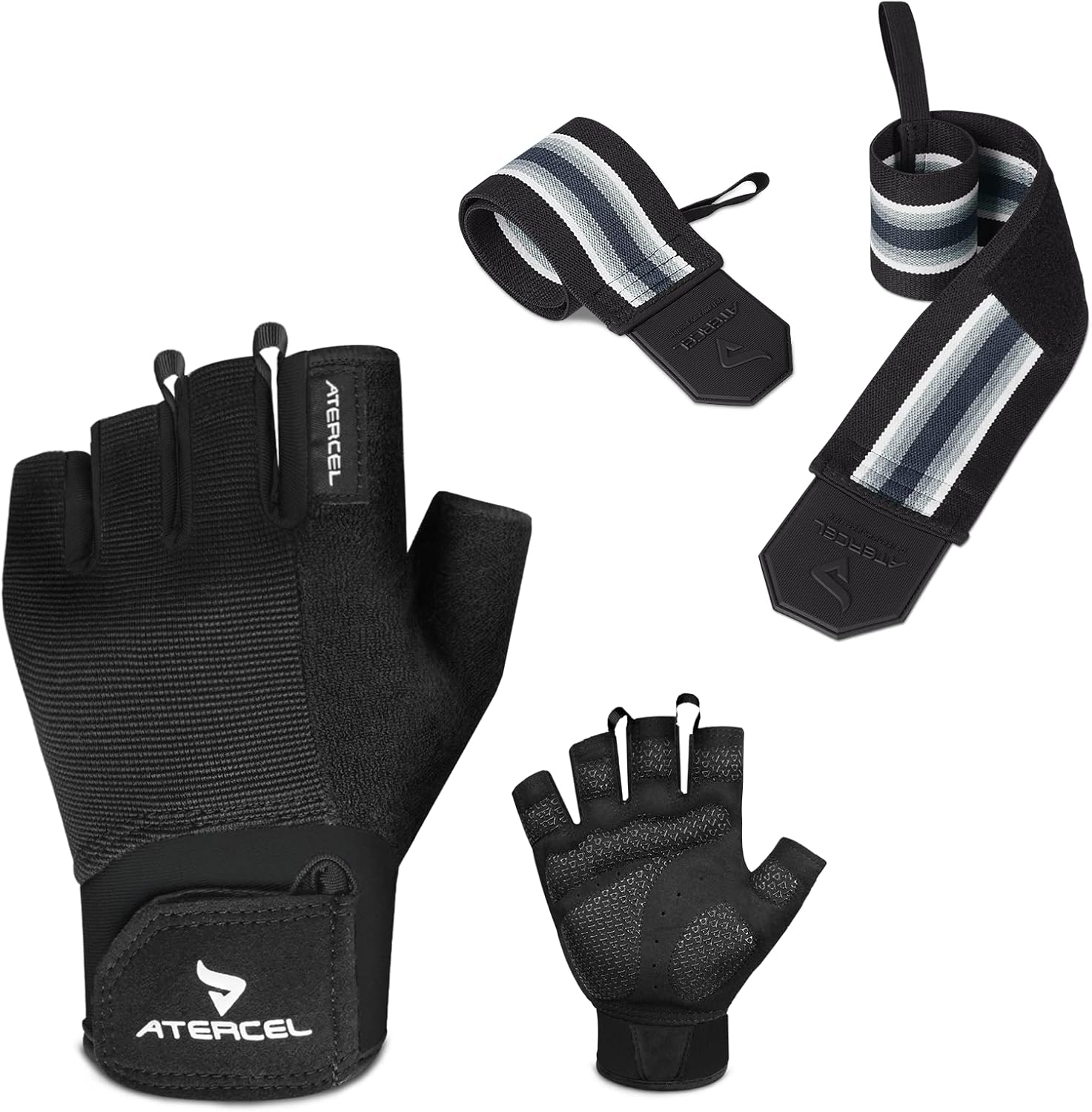 ATERCEL Wrist Wraps and Workout Gloves（L） Bundle for an Ultimate Workout Experience. : Sports & Outdoors