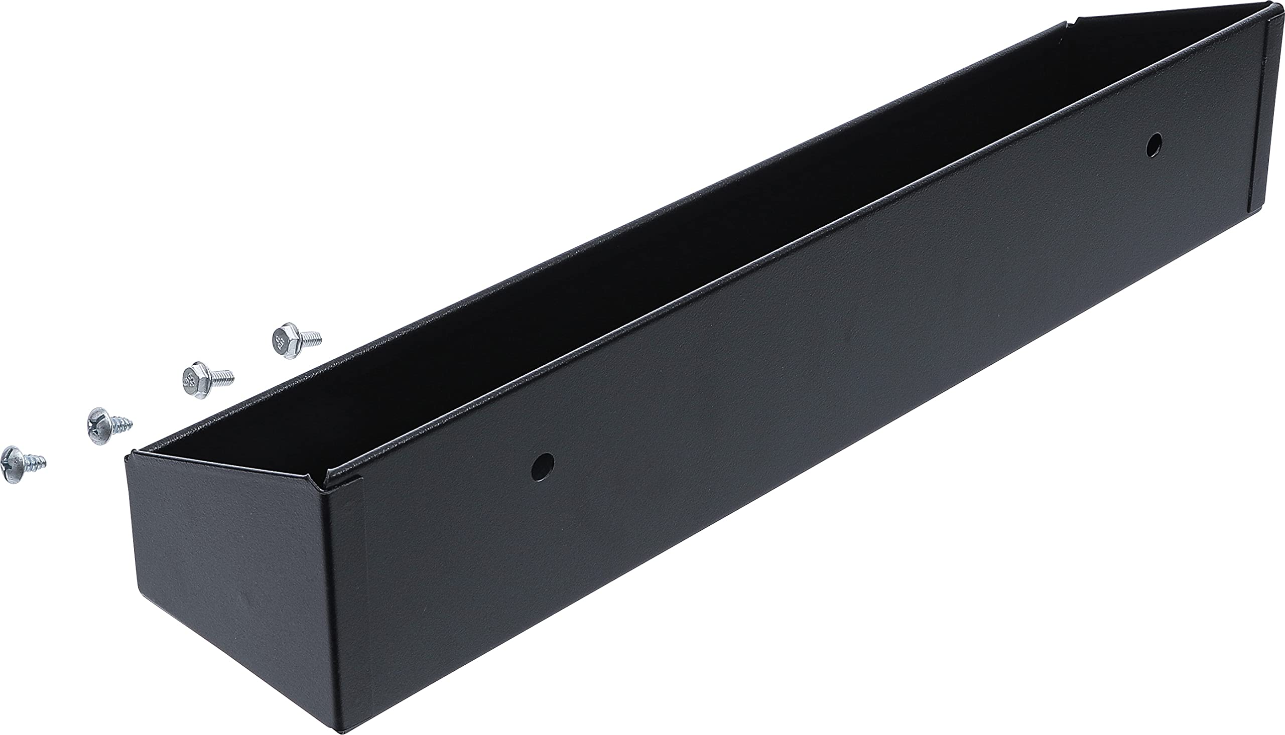 BGS 2001-7 | Bandeja para carro de herramientas | para BGS 2001, 4204, 4205, 4206 | Negro | recubrimiento en polvo | 8 orificios para destornilladores | Diámetro de la hoja máx. 11,8 mm. Incluye tornillos