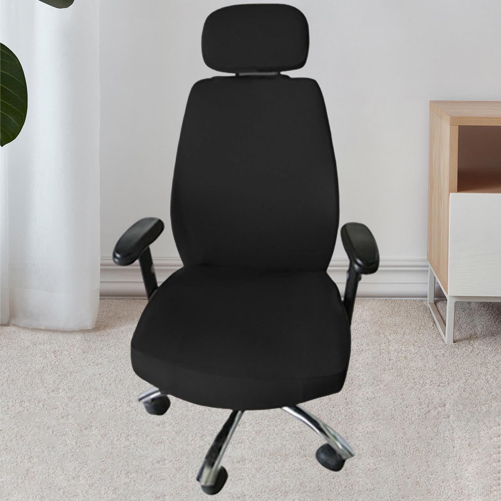 LIXSAZSE Stretch Swivel Slipcover Washable Chair Slipcovers Chair Seat Cover For Universal Office Computer Stretch Swivel Stretchable Slipcover Washable