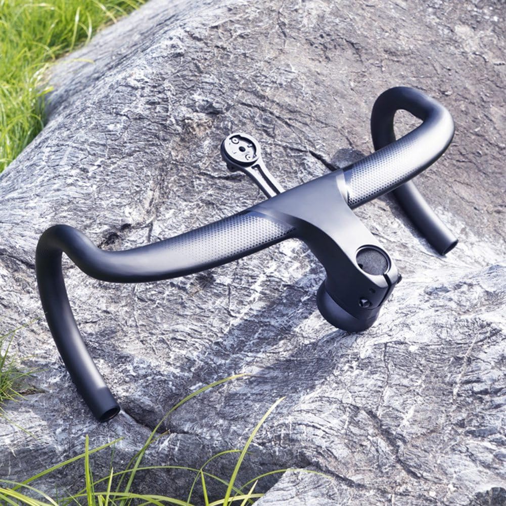 Manillar de Aluminio para Bicicleta de Carretera (23,8 mm, Integrado, 400 mm): Accesorio Ligero para Ciclismo de Carretera.