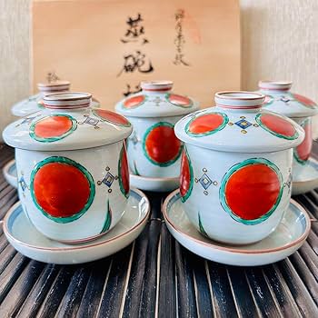 翠山菊紅葉 受皿付 茶碗蒸し 10客 有田焼 Amazon.co.jp: 品有田焼 玲泉窯 錦手赤玉紋 蒸碗揃 受け皿付
