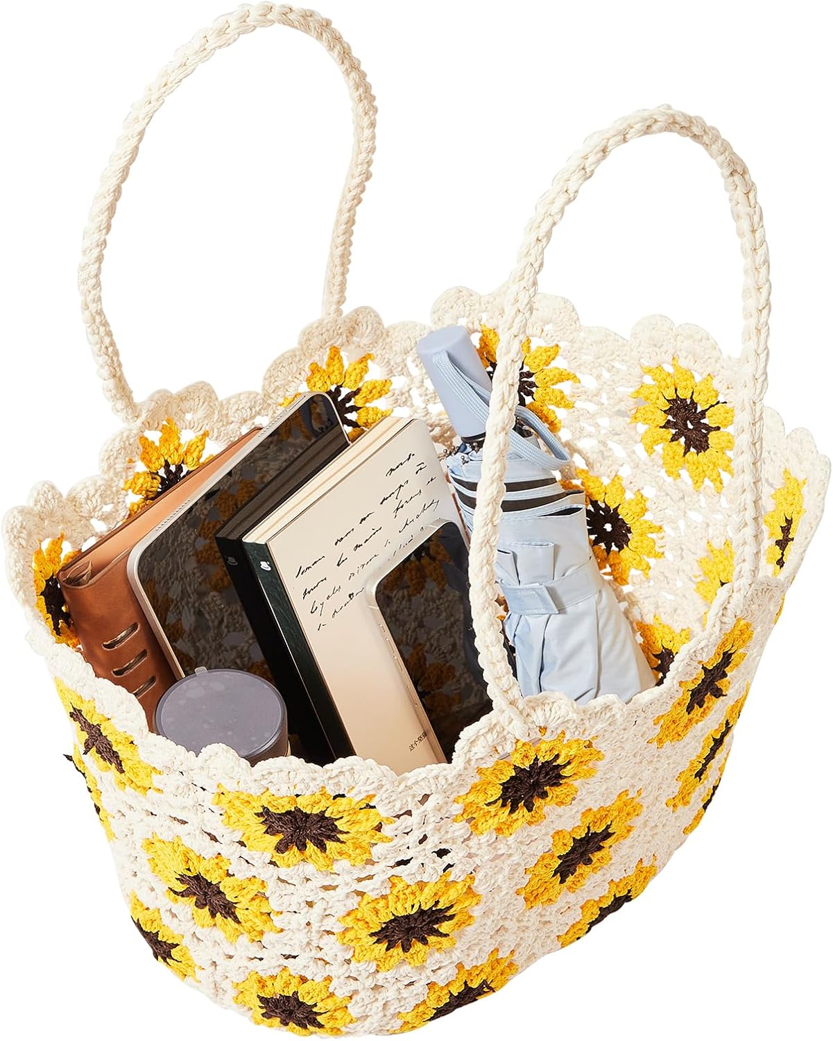 TOFUNTOY Beach Bags for Women Straw Tote Bag Floral Straw Bag Beach Straw Bag Large Tote Handbag Summer Beach Bag