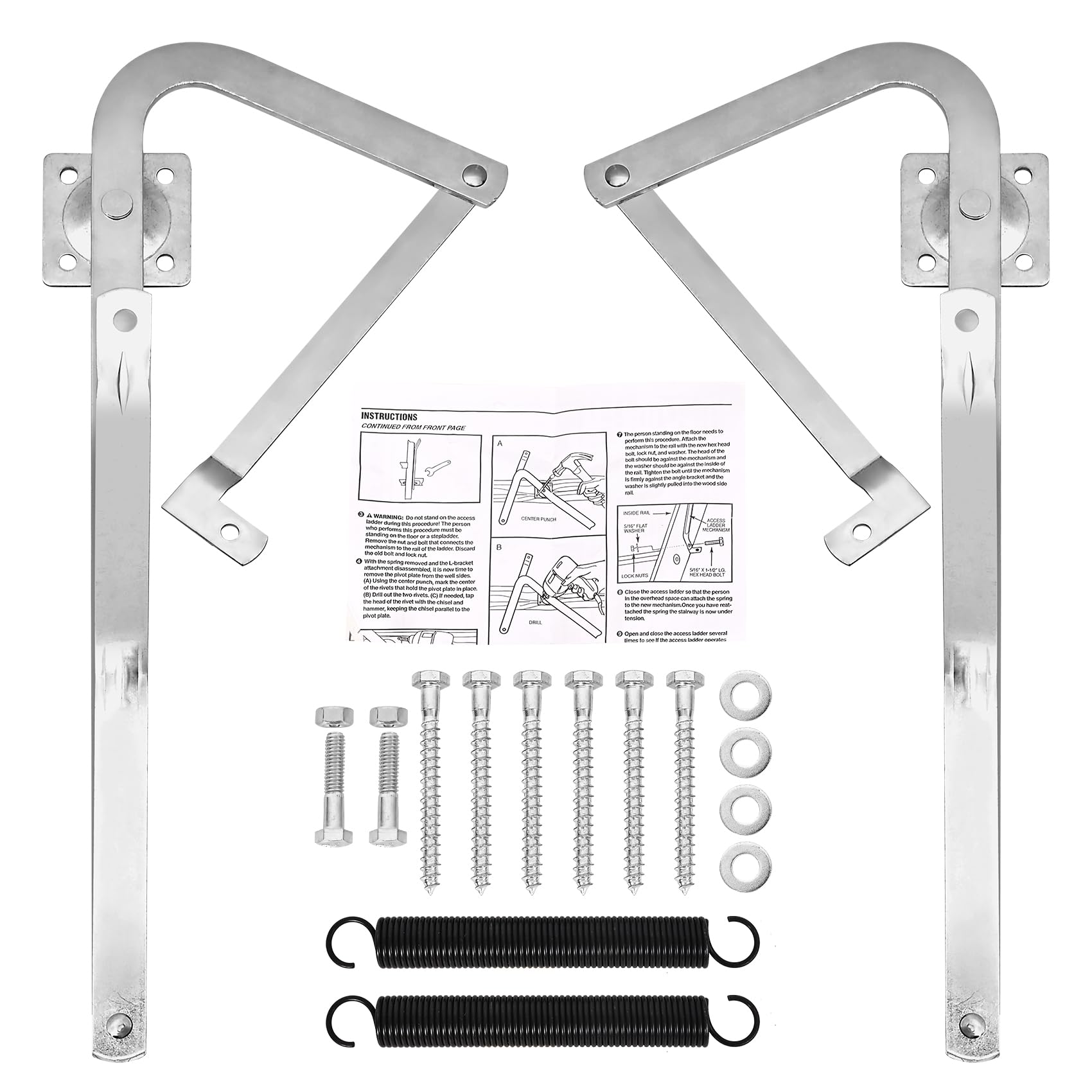 Fystensk 55-2 Attic Ladder Hinge Arms with Springs