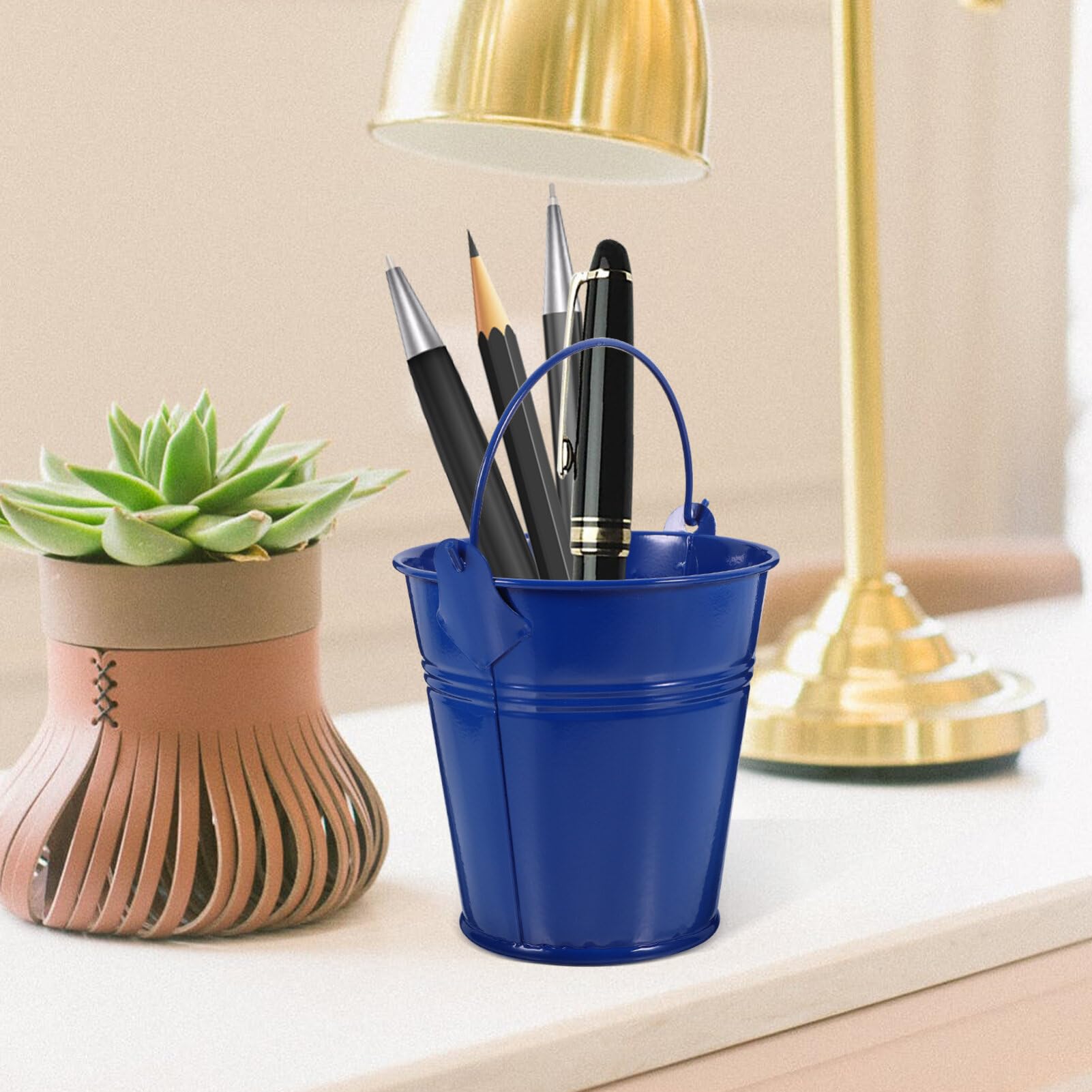 Spetebo Secchiello In Metallo Con Rubinetto Decorativo – Vaso Per Piante 48x29 Cm