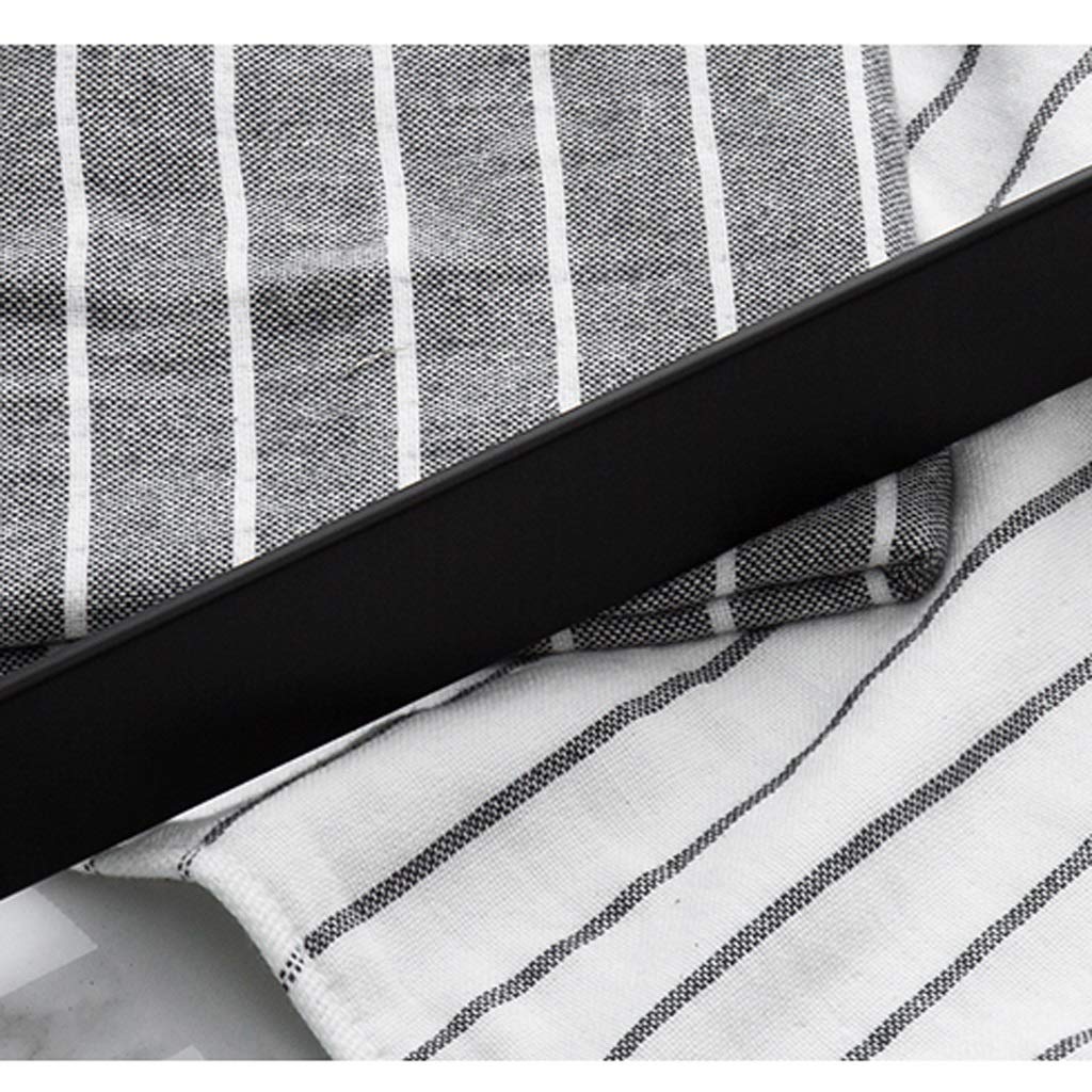 Toallero de aro sin Perforaciones/con inserción de Tornillos, 20/30/40/50/60 cm, Color Negro, para baño, con aro de un Solo Poste y Gran Capacidad de Carga (Color: 60 cm)