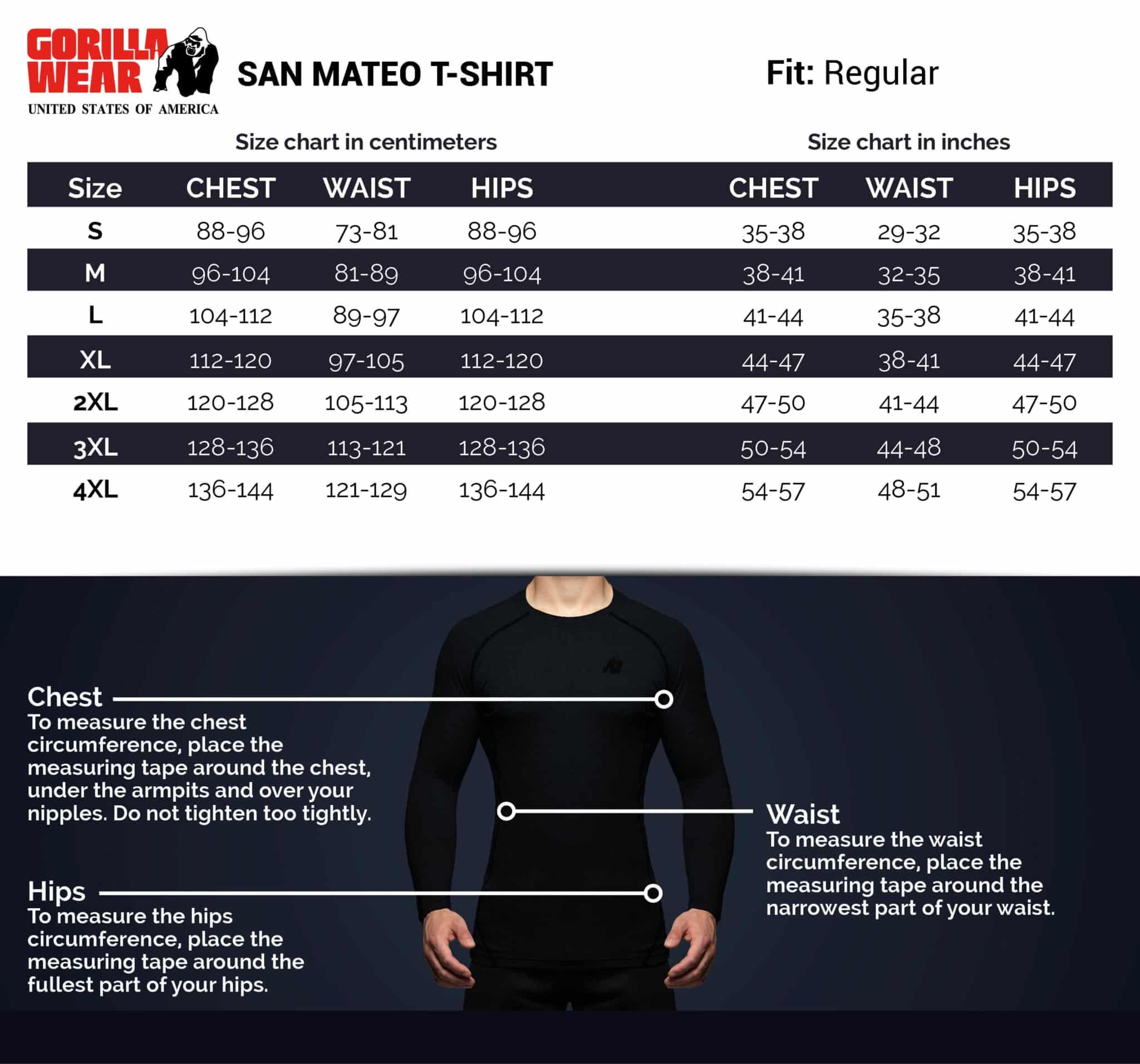 GORILLA WEAR San Mateo T-Shirt White/Blue