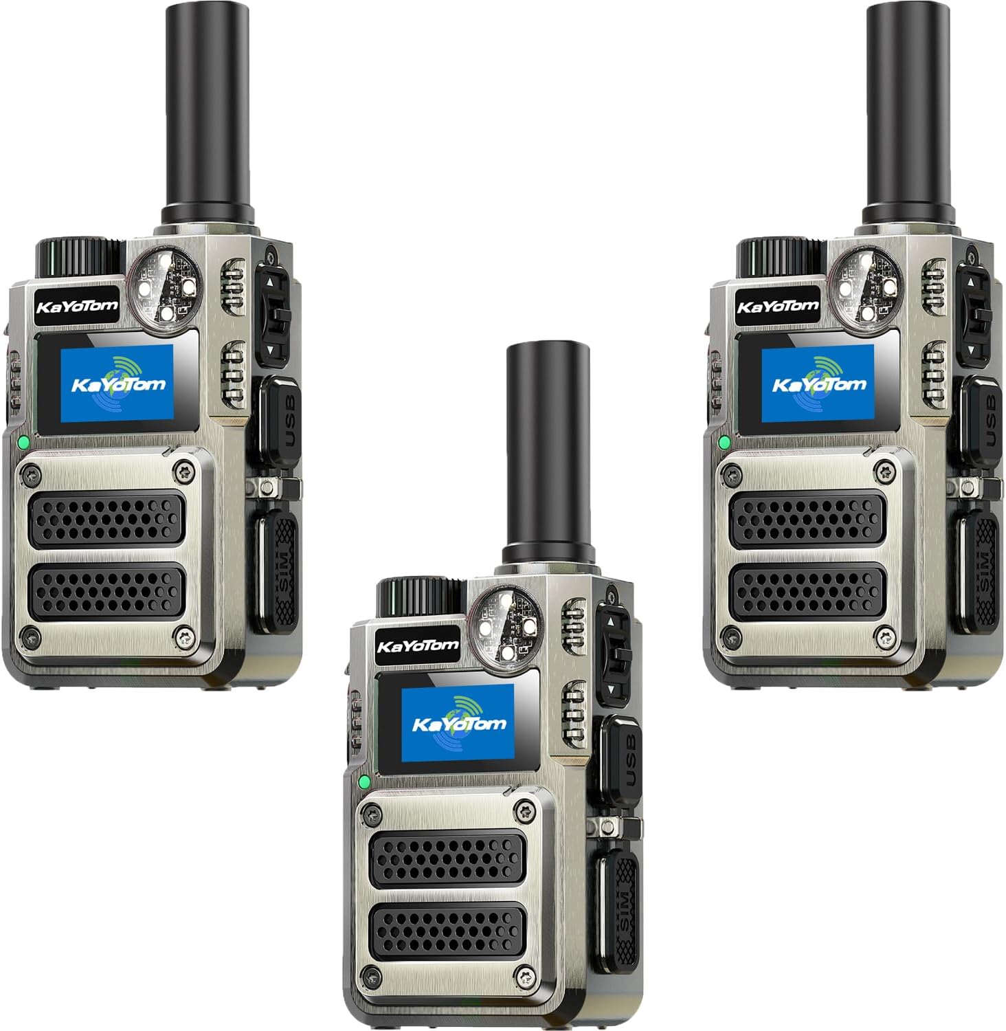 [Lifetime Free] Unlimited Range Walkie Talkies 4G LTE Long Range Two-Way Radios with Nationwide & Global Range,Multi-Function Light & SOS Alert Poc Radios for Wilderness Hiking,Truck Fleet (8 Pack)