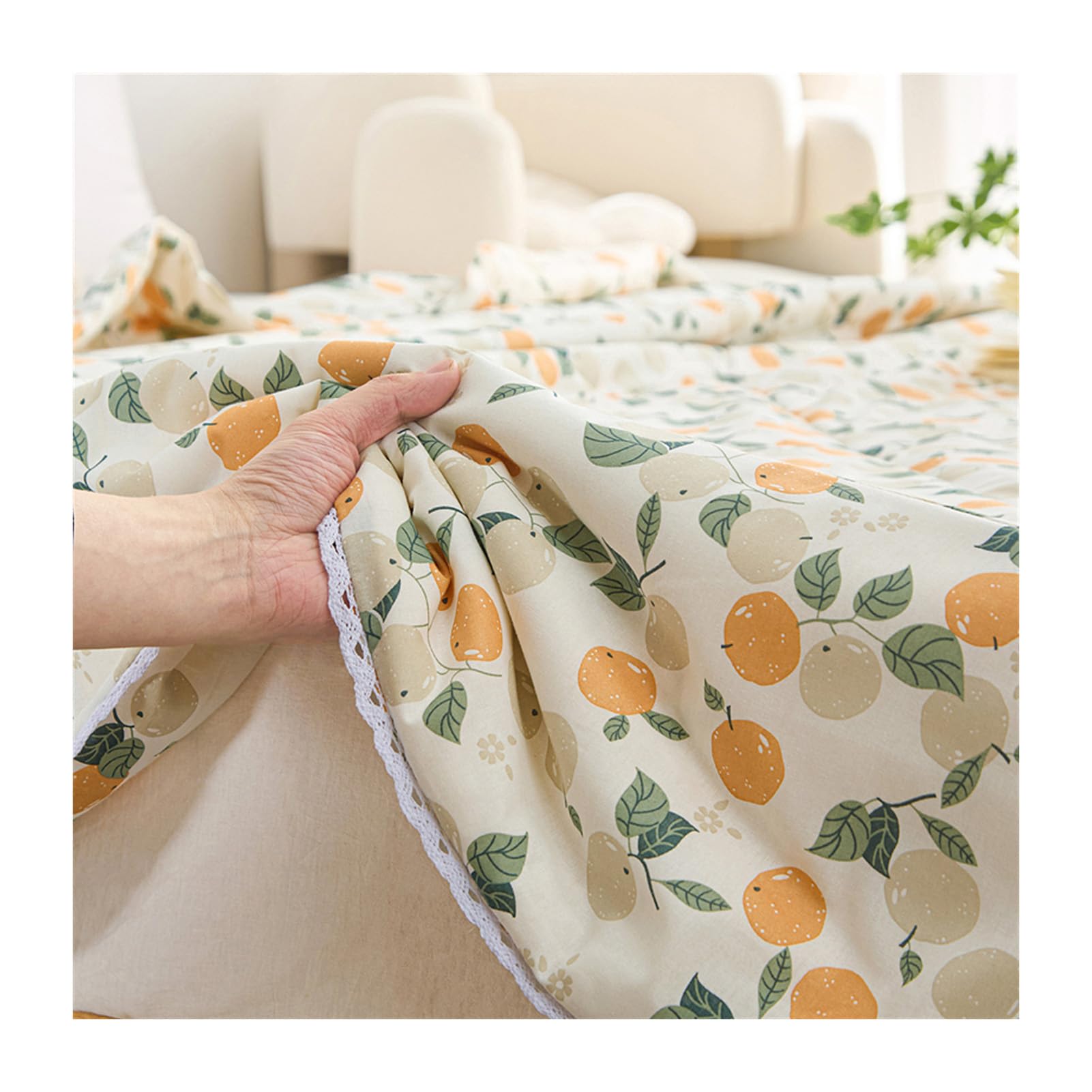 Edredón refrescante de verano lavable en microfibra estampada de 180x220 cm