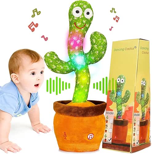 Dancing Talking Cactus Toy, Baby Singing Recording Mimicking Cactus Toy,