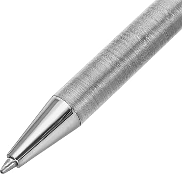 S.T. Dupont Classique Ballpoint Pen, Palladium Finish, Diagonal Lines Pattern, 045079N
