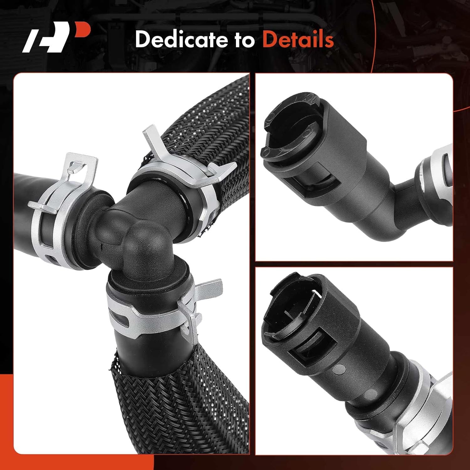 A-Premium Outlet HVAC Heater Hose Pipe Line Assembly with Clamps and Protective Sleeve Attached Compatible with Chevrolet Uplander 2005-2009 & Buick Terraza 2005-2007 & Pontiac Montana & Saturn Relay