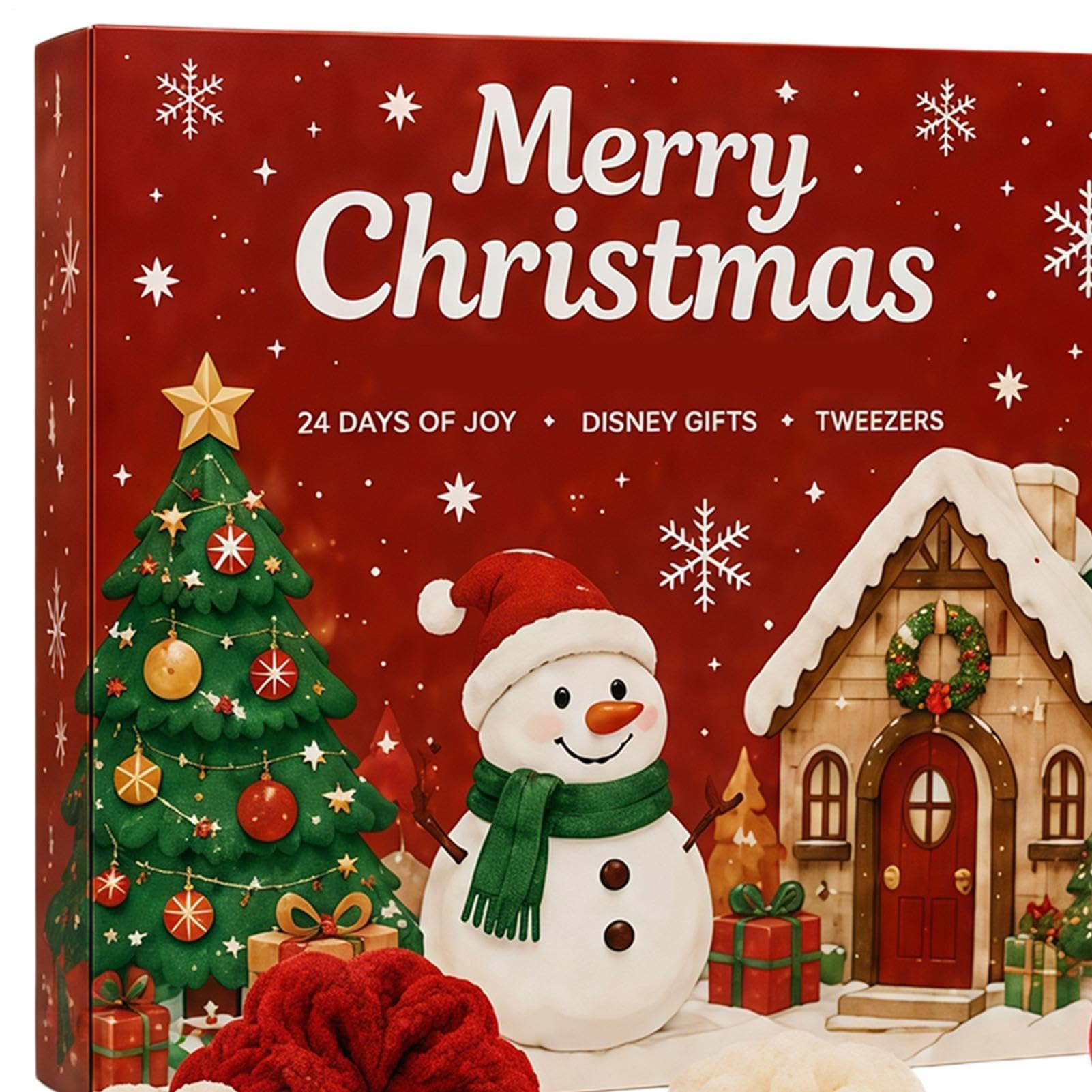 Conto alla rovescia per Natale Calendario Bracciali per capelli | Set di calendari per conto alla rovescia da 24 giorni, per riunioni di famiglia, premi scolastici, calza della Befana