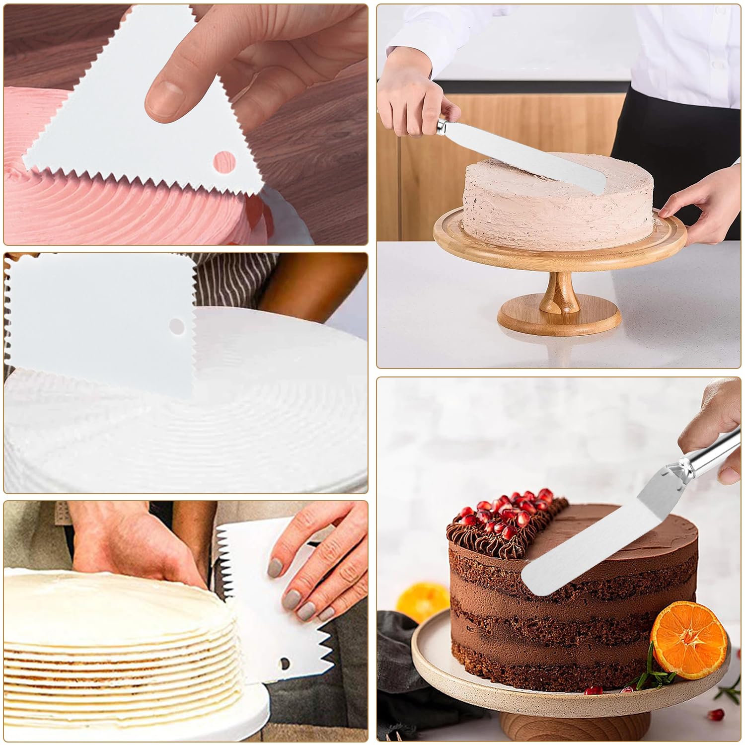 Set 6 Spatole Per Dolci | Raschietti Torta | Acciaio Inox | Per Decorare Torte E Glassare - Foto 10