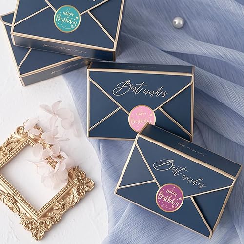 Miniatura 5 de Anwyll Calcomanías de feliz cumpleaños para niños, 120 calcomanías de feliz cumpleaños de 2 pulgadas para adultos, calcomanías de cumpleaños