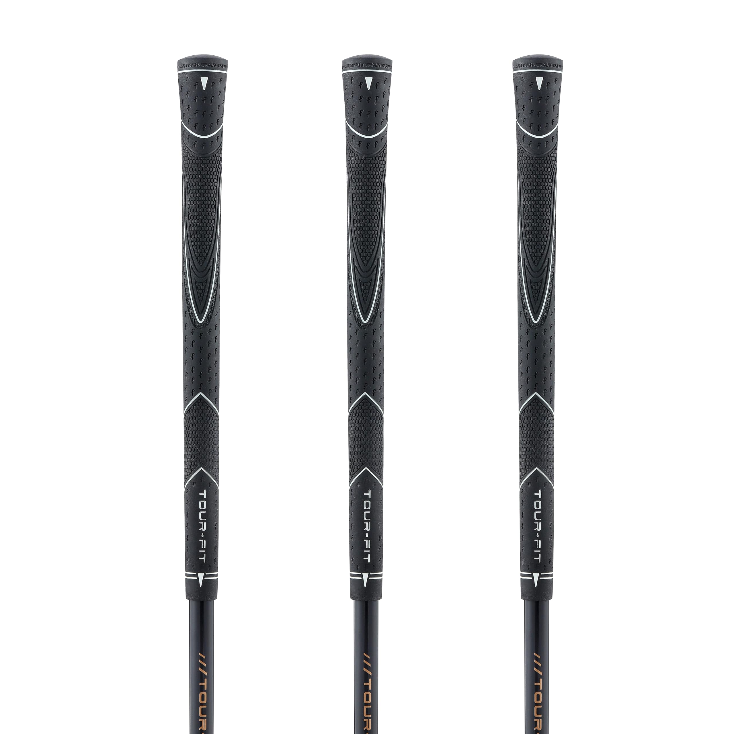 Junior Golf Club Grips for Kids | Wood & Iron Grip | Quality Rubber | FREE Professional Tape | Easy Re-Gripping | 0.54" Core Size | 33±3g | Multiple Quantities Available (Black-3 Grips)