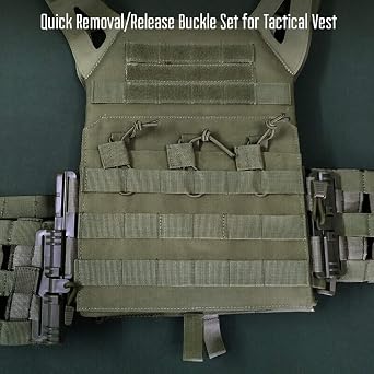 LIVANS Quick Release Buckle Set for Plate Carrier, Molle Side Belt Cummerbund, Fast Fit Buckle Assembly