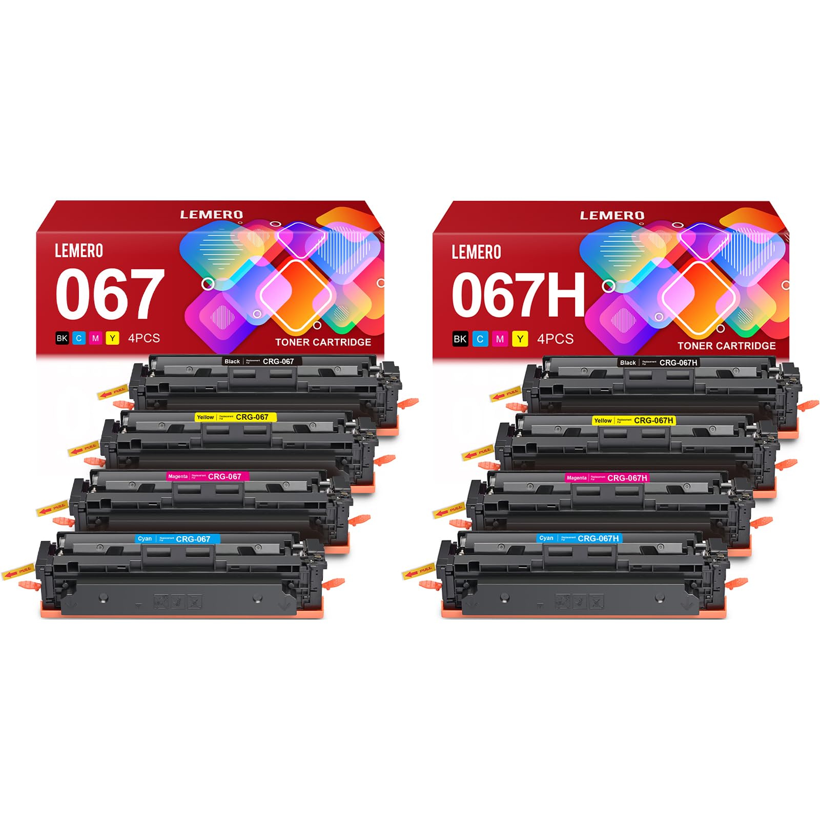 LEMERO 067 067H Toner Cartridges Compatible for Canon 067 067H Toner Cartridges Set Work…