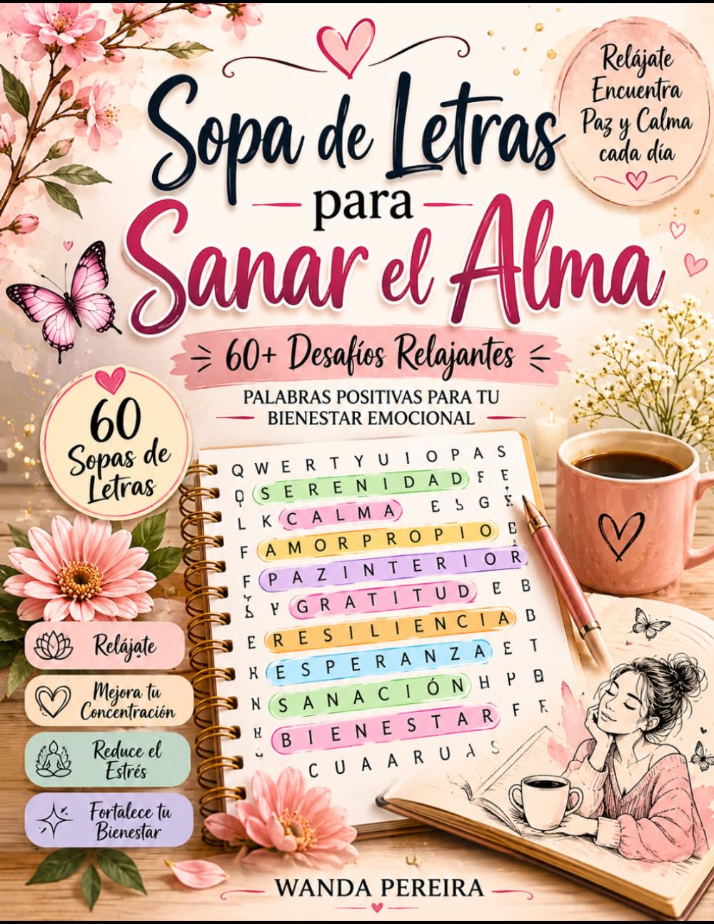 Sopa de Letras para Sanar el Alma: Palabras de reflexión, paz y crecimiento emocional para relajar la mente y el corazón