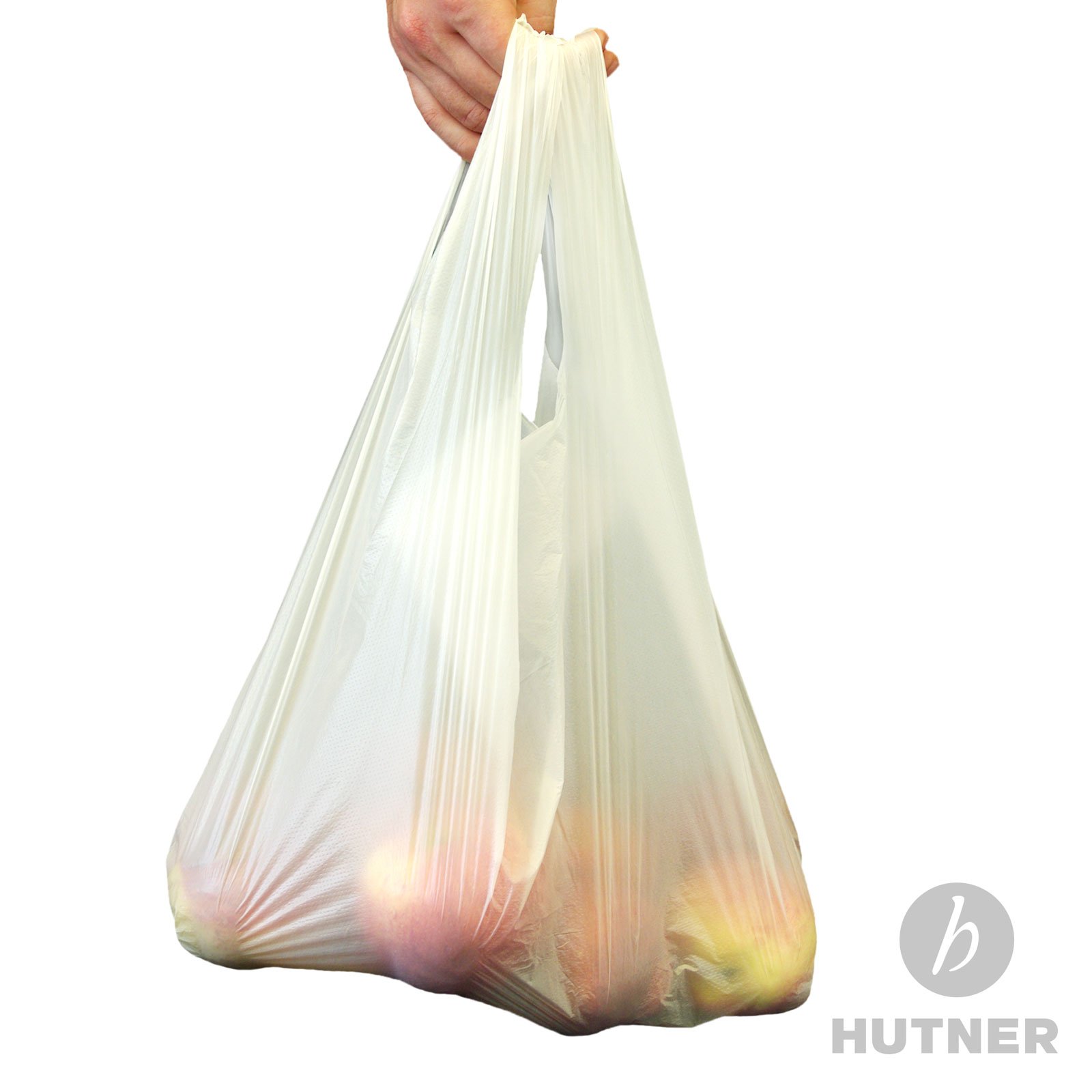 2.000 Stk. Hemdchenbeutel 28+14x48 cm weiss geblockt 11my | Knotenbeutel | kleine Plastiktüten