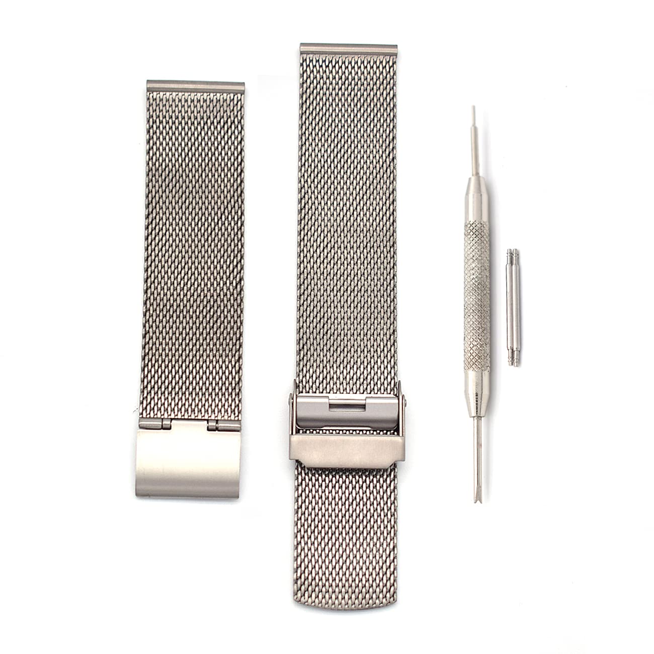 THEAGE Titanium Mesh Watch Band for Mens Women, Mesh Watch Straps