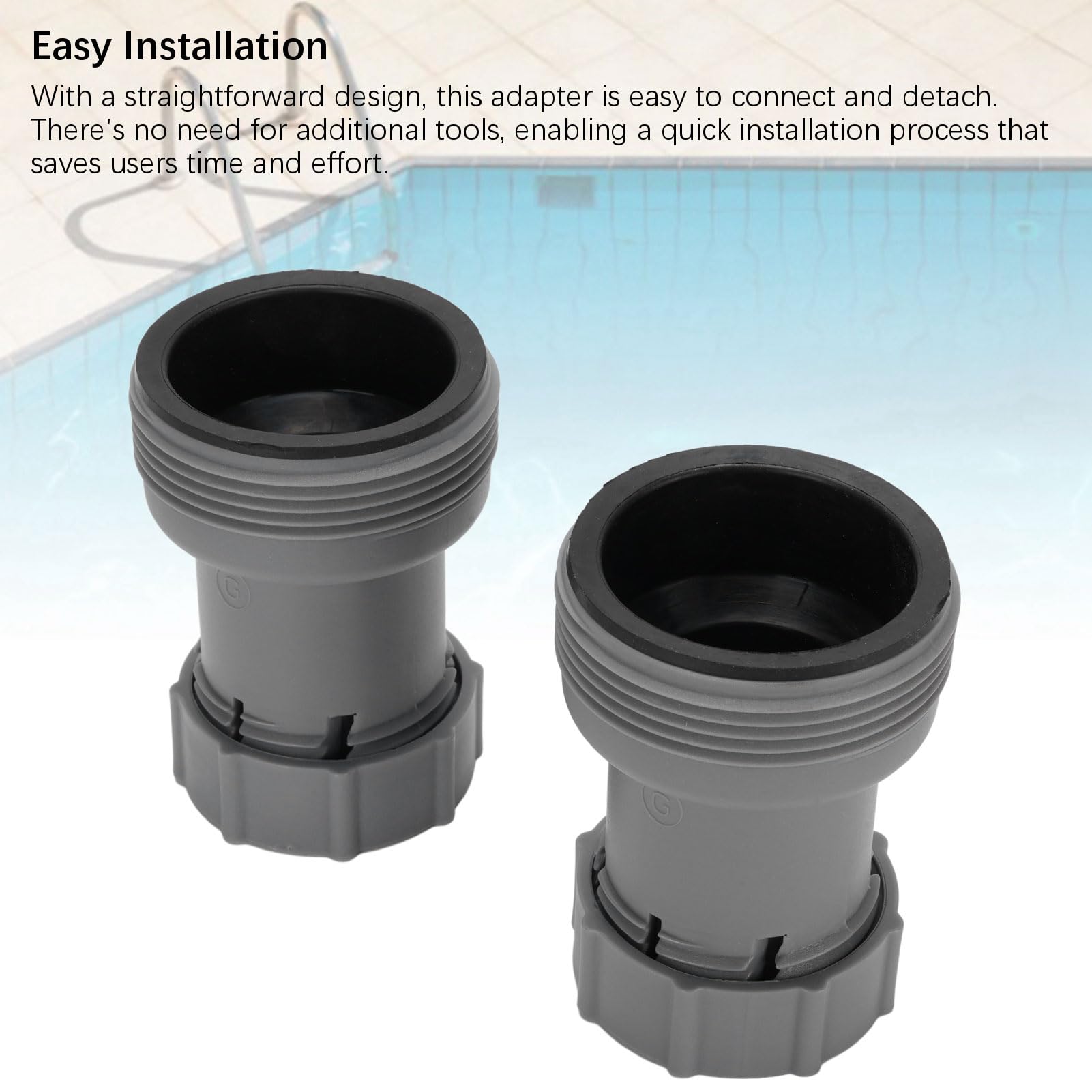 Adattatore per tubo da piscina da 3,8 cm a 3,2 cm, adattatore di conversione per installazione pompa filtro piscina