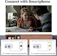 Vista 3 de Mini Bluetooth Projector , 1080P projector 4k , projector for iphone, portable/outdoor/room/wall projectorr, compatible with Android/iOS/PS5/TV