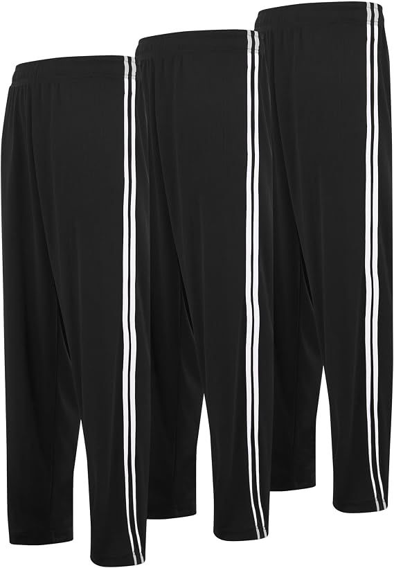 DARESAY 3 Pack: Mens Athletic Pants with Pockets, Mens Sweatpants, Men's Lightweight & Breathable Joggers (Up to 3XL)