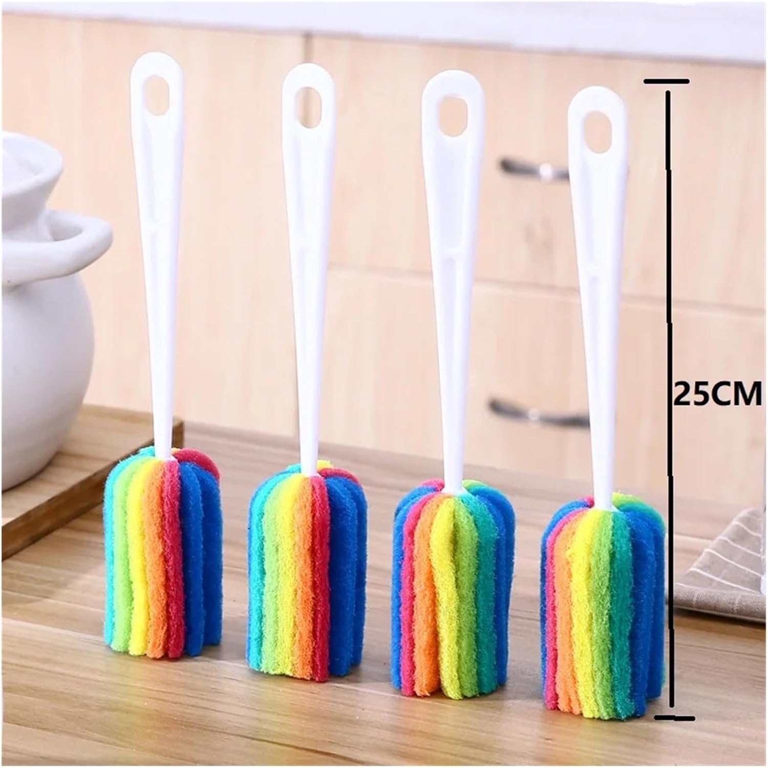 Bottle Brush Sponge Water Cup Mug Glass Washing Cleaning Scrubber With Handle Utensil