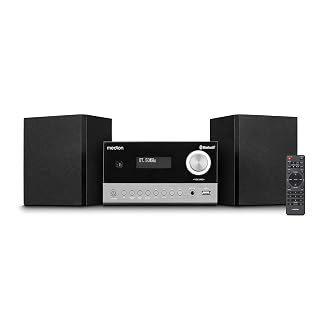 MEDION E64088 Microsystème Audio Compact (Dab+, Lecteur CD. PLL FM Radio, Bluetooth, Connexion USB, Sleeptimer, MP3, écran LCD avec Affichage 12/24 Heures) - Les Beatles, Paul McCartney, John Lennon, RIngo Starr, George Harrison