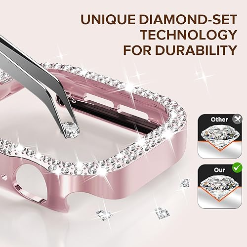 Miniatura 173 de KADES - Funda protectora brillante compatible con Apple Watch Series SE, SE 2022, 6, 5 y 4 de 44 mm, con protector de pantalla incorporado