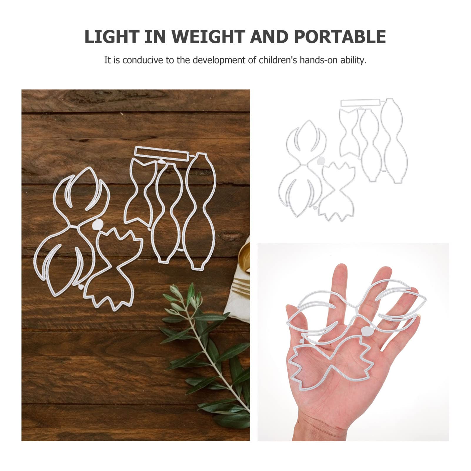 VILLCASE 6 Ensembles Découpes Métalliques Acier Au Modèles de Découpe et Embossage pour Création et Scrapbooking