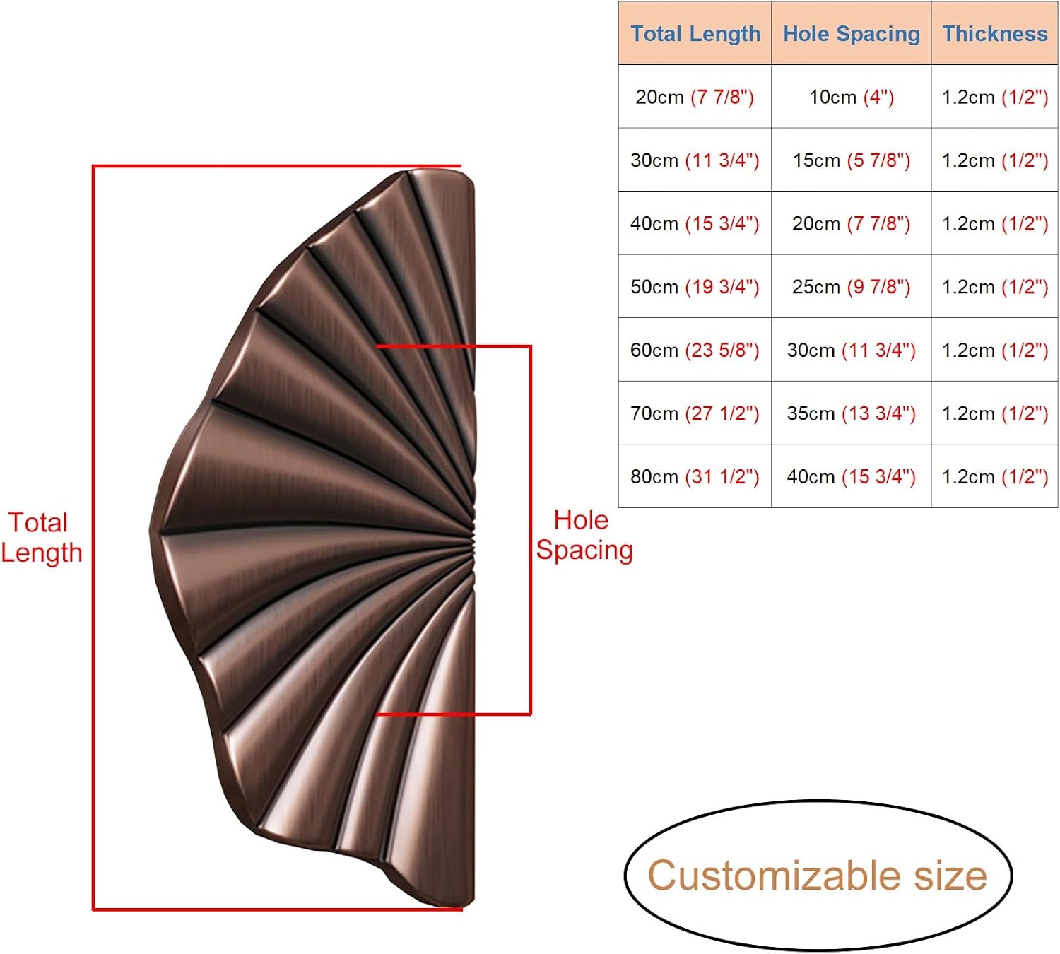 Scallop Shape Push Pull Door Handles - Solid Aluminum Alloy for Glass Doors, Durable for Commercial Use - Perfect for Hotels & Clubs